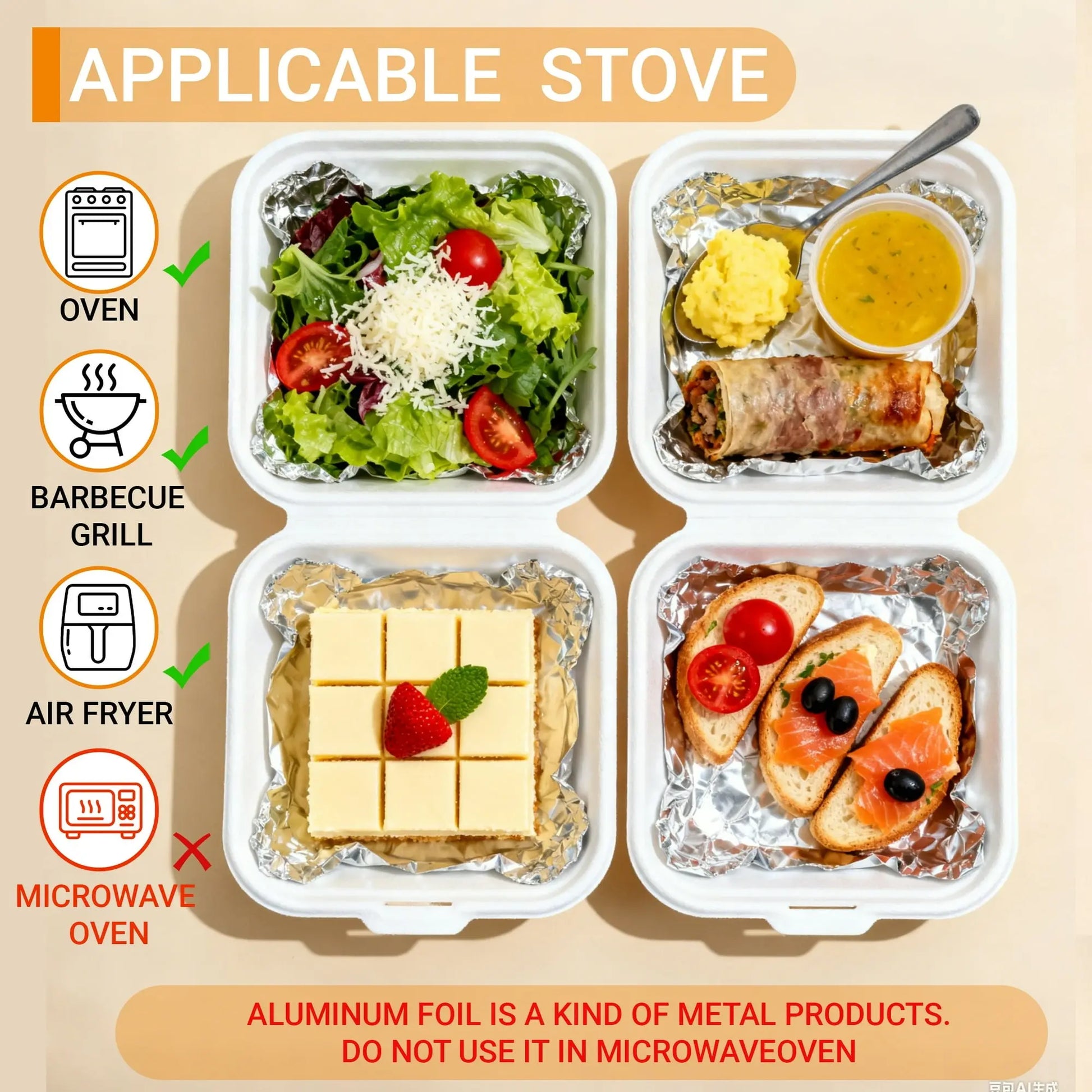 Heavy Duty Non-Stick Aluminum Foil Roll, 223 Sq Ft, 12 Inches Wide with Cutter for Grilling, Cooking, and Catering, Silver