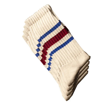 Natural 98% Cotton Crew Socks - Seamless, Breathable, and Cozy Fall & Winter Collection for Men and Women (4 Pairs)
