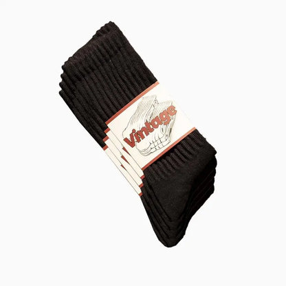 Natural 98% Cotton Crew Socks - Seamless, Breathable, and Cozy Fall & Winter Collection for Men and Women (4 Pairs)