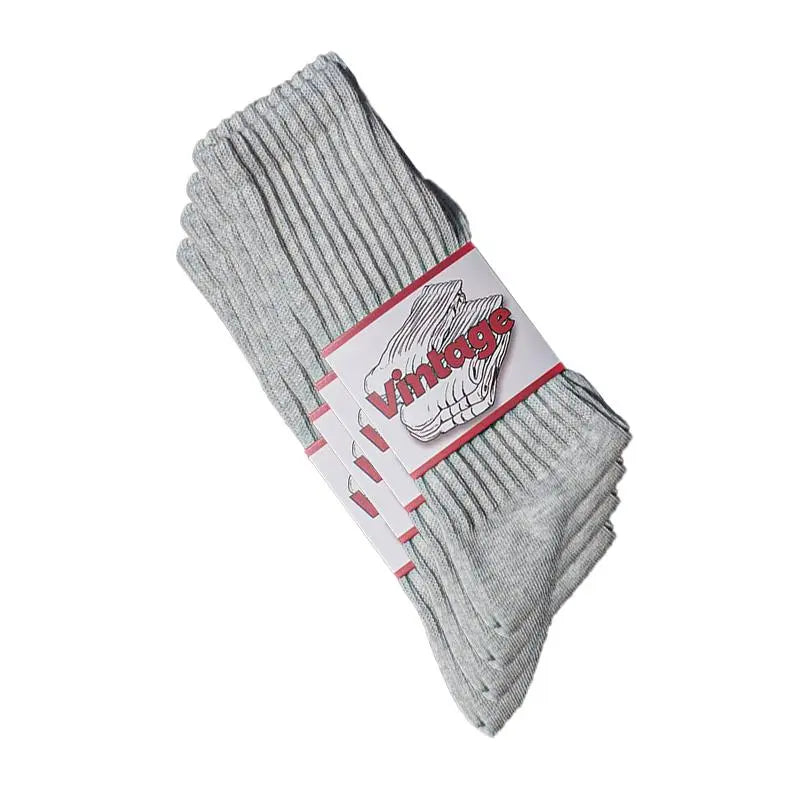 Natural 98% Cotton Crew Socks - Seamless, Breathable, and Cozy Fall & Winter Collection for Men and Women (4 Pairs)