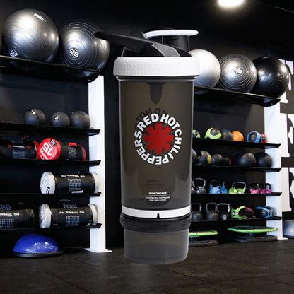 Revive Red Hot Chili Peppers 750ml Protein Shaker Bottle with Storage - Official Merchandise Gift for Rock Music Enthusiasts