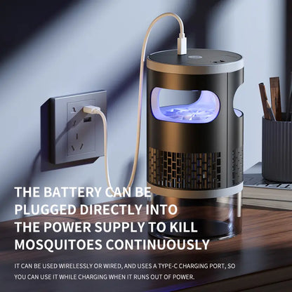 Indoor Insect Trap with Light and Suction Technology for Effective Mosquito, Fruit Fly, Gnat, and Moth Control in Residential Spaces