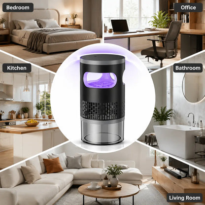 Indoor Insect Trap with Light and Suction Technology for Effective Mosquito, Fruit Fly, Gnat, and Moth Control in Residential Spaces
