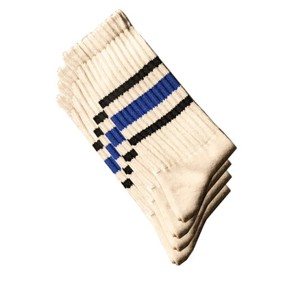 Natural 98% Cotton Crew Socks - Seamless, Breathable, and Cozy Fall & Winter Collection for Men and Women (4 Pairs)