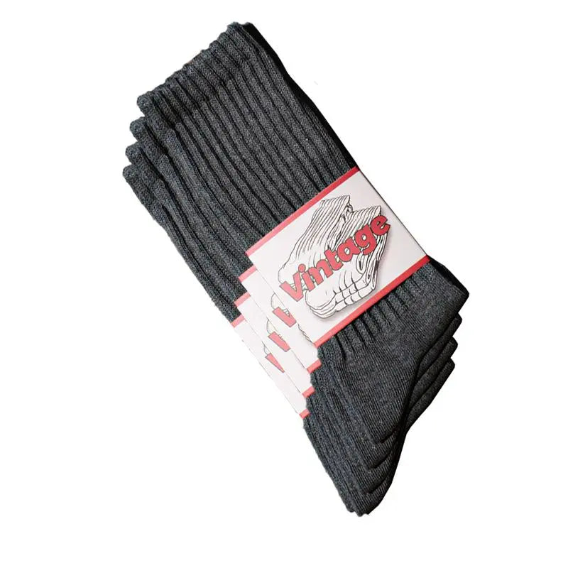 Natural 98% Cotton Crew Socks - Seamless, Breathable, and Cozy Fall & Winter Collection for Men and Women (4 Pairs)