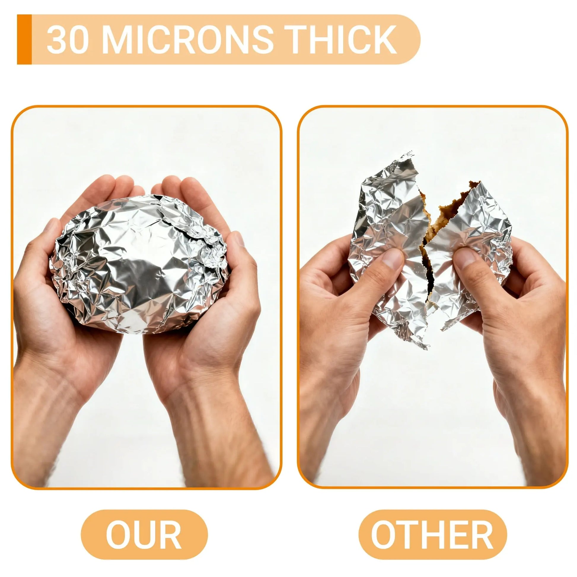 Heavy Duty Non-Stick Aluminum Foil Roll, 223 Sq Ft, 12 Inches Wide with Cutter for Grilling, Cooking, and Catering, Silver
