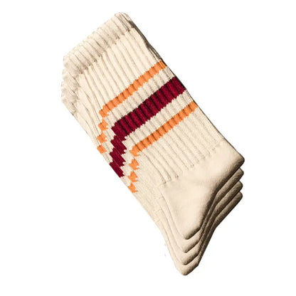 Natural 98% Cotton Crew Socks - Seamless, Breathable, and Cozy Fall & Winter Collection for Men and Women (4 Pairs)