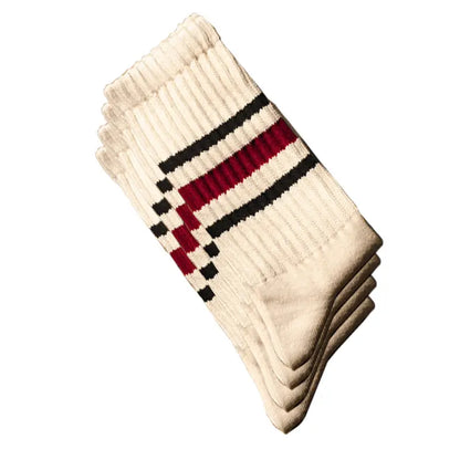 Natural 98% Cotton Crew Socks - Seamless, Breathable, and Cozy Fall & Winter Collection for Men and Women (4 Pairs)