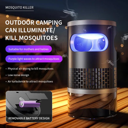 Indoor Insect Trap with Light and Suction Technology for Effective Mosquito, Fruit Fly, Gnat, and Moth Control in Residential Spaces